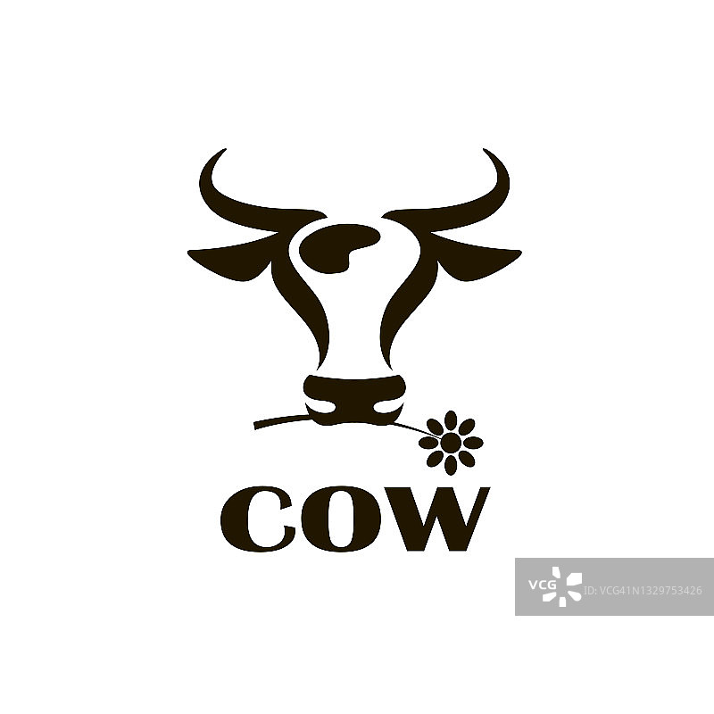 农场动物奶牛标签图片素材