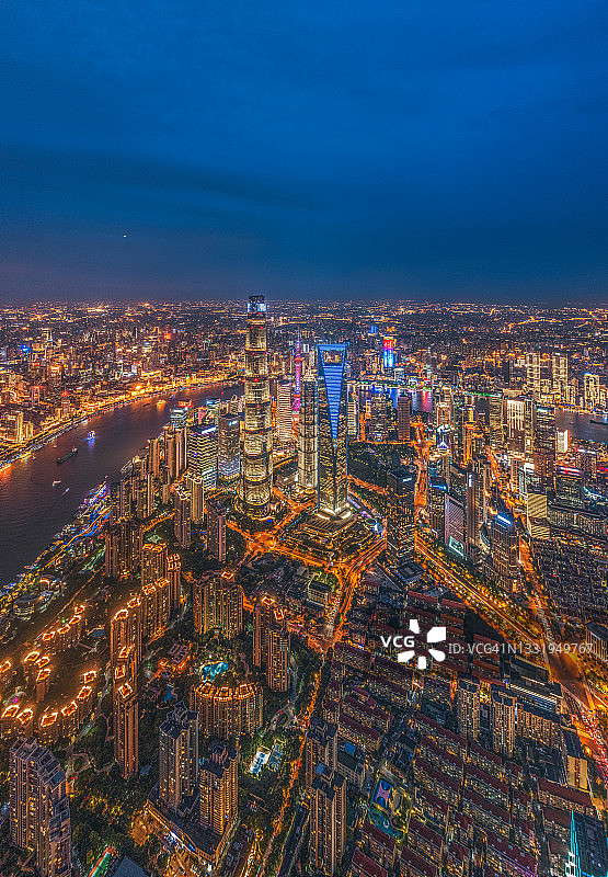 上海现代城市鸟瞰图图片素材