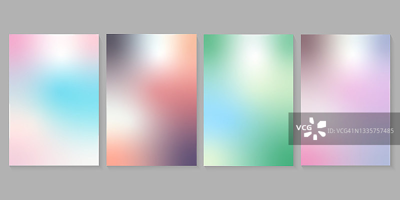 模糊背景设置与现代抽象模糊的颜色梯度小册子，海报，横幅，传单和卡片图片素材