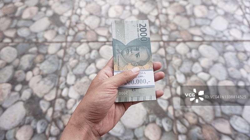 印度尼西亚货币或印度尼西亚的纸币图片素材