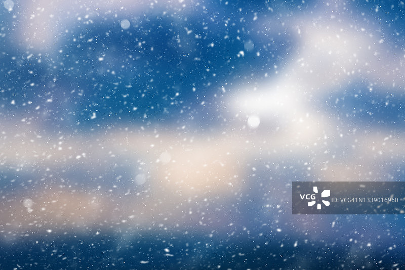 模糊的冬雪背景图片素材