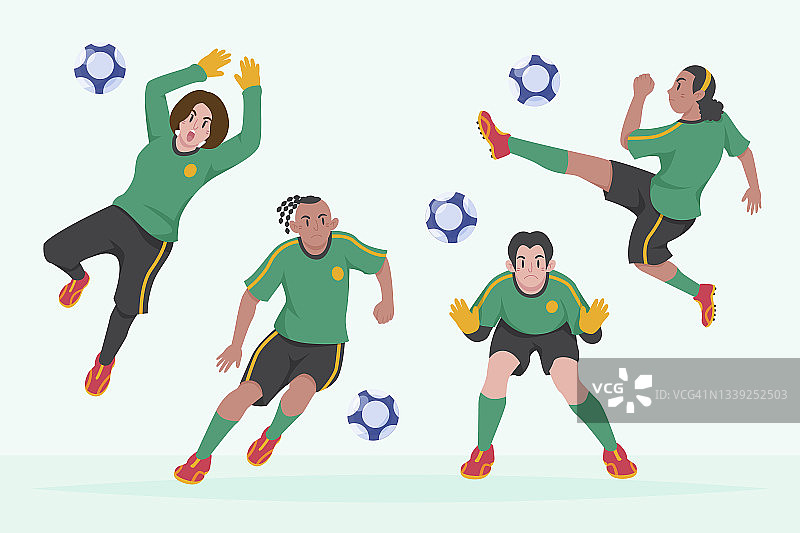 足球运动员插图矢量插图图片素材