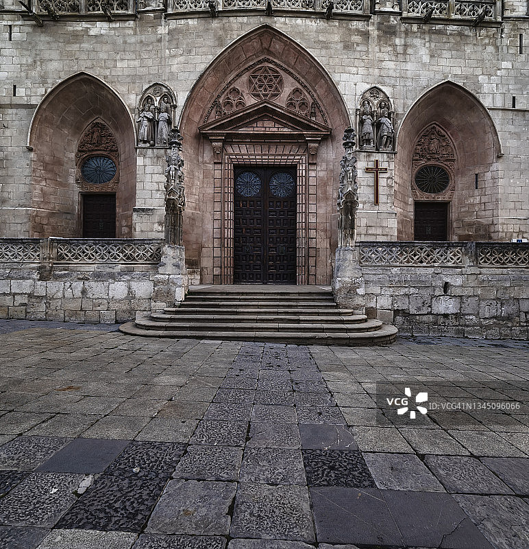 布尔戈斯大教堂，布尔戈斯市，西班牙图片素材