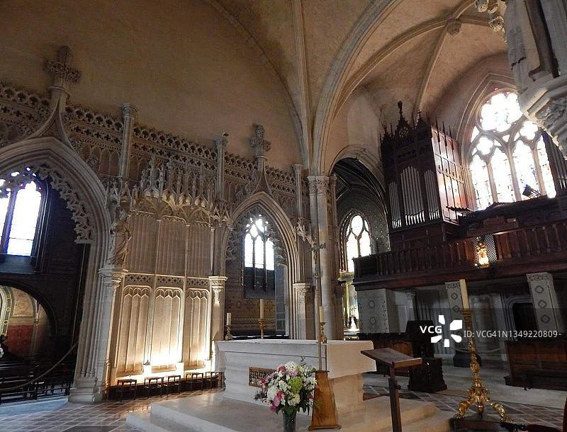 法国诺克斯·阿基坦夏伦特saint-Léger教堂内部图片素材