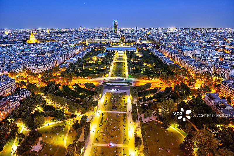 法国巴黎鸟瞰图图片素材