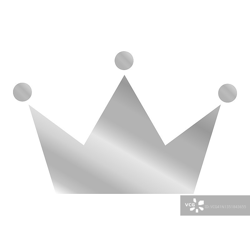 国王皇冠图标在白色的背景。图片素材