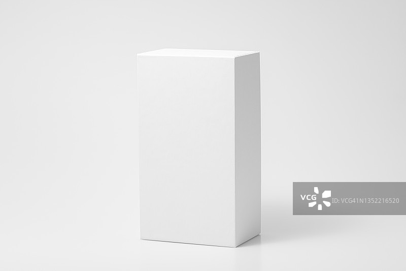 空白打开的矩形盒子与盒子单独的盖子隔离在灰色背景图片素材