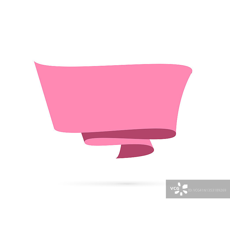 粉色横幅-白色背景上的设计元素图片素材