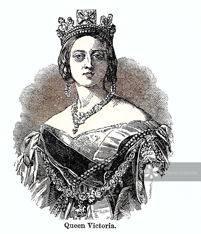 大不列颠及爱尔兰联合王国女王维多利亚的肖像图片素材