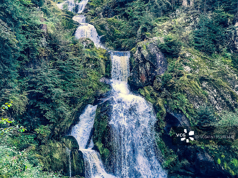 德国黑森林的瀑布。图片素材