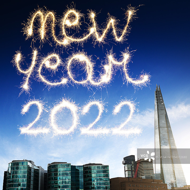 新年的伦敦天际线图片素材