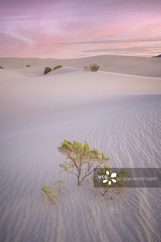 死亡谷沙丘与日落图片素材