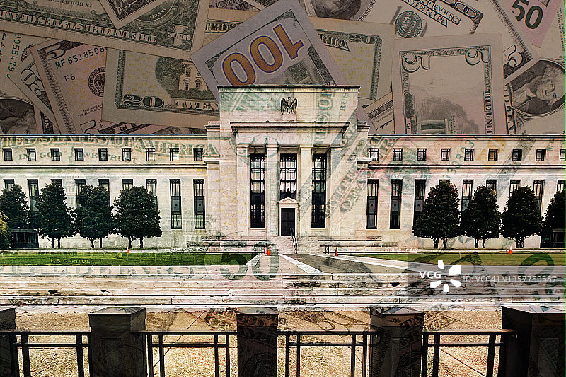美联储和市场趋势-联邦储备-中央银行图片素材