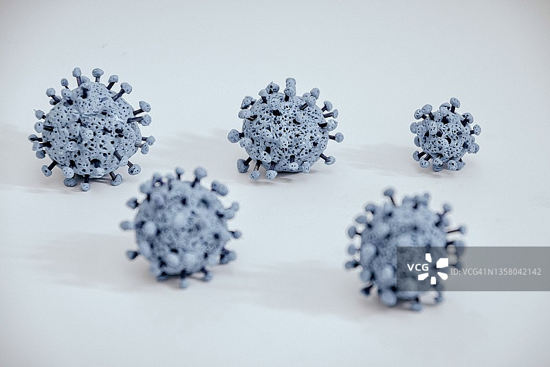 冠状病毒，Covid-19, Covid-19 Omicron变种，微生物学和病毒学概念图片素材