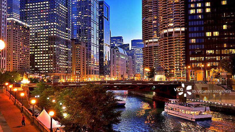 芝加哥的城市。金融区。图片素材