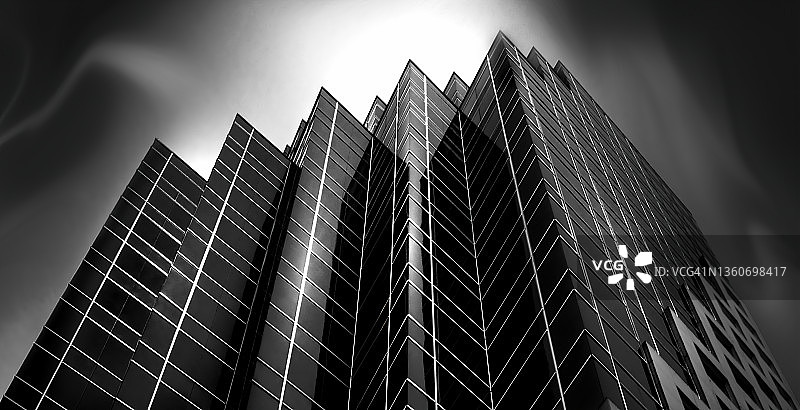 艺术摩天大楼垂直全景图片素材
