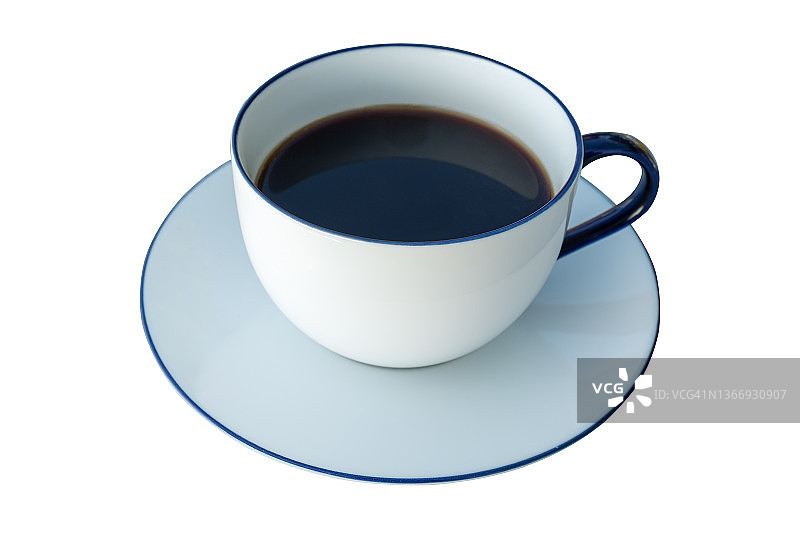 热黑咖啡杯孤立在白色的背景上图片素材