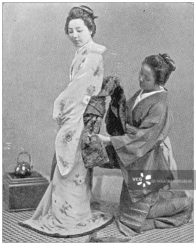 日本古玩旅行照片:系腰带图片素材