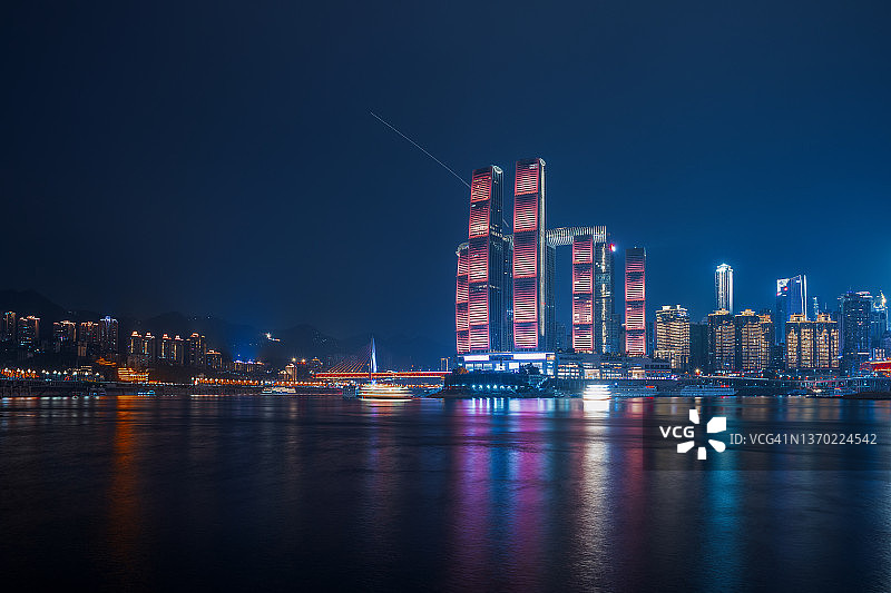 重庆河滨夜景图片素材