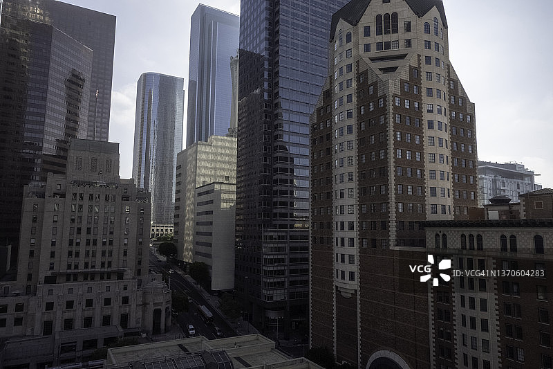 洛杉矶市中心的天际线图片素材