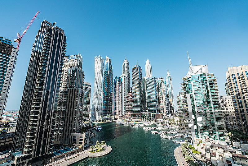 迪拜码头的城市图片素材