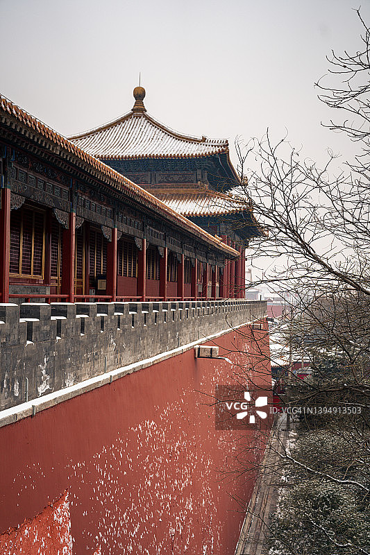 雪中的紫禁城，北京，中国图片素材