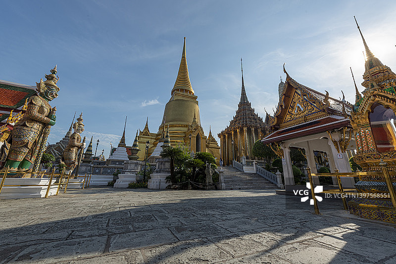 泰国曼谷的大皇宫和佛寺图片素材
