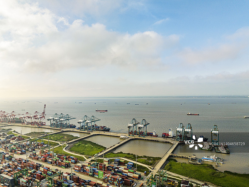 上海外高桥集装箱港区图片素材