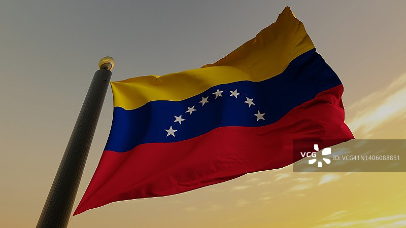 委内瑞拉的旗帜图片素材