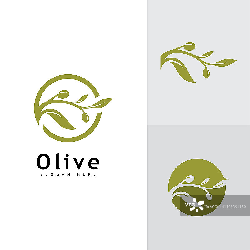 橄榄油标志设计矢量模板图片素材
