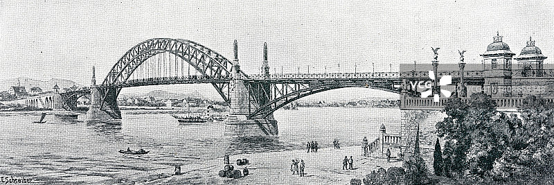 设计莱茵河大桥波恩，一等奖图片素材
