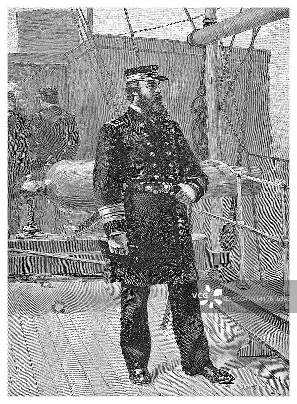 肖像大卫狄克逊波特(1813 - 1891)-美国海军上将图片素材