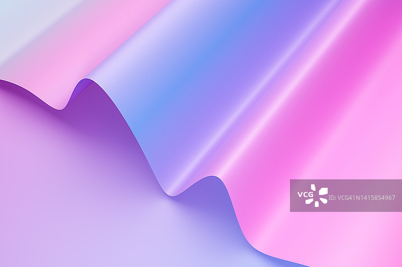 波浪平面，蓝色和紫色抽象背景的3d渲染图片素材