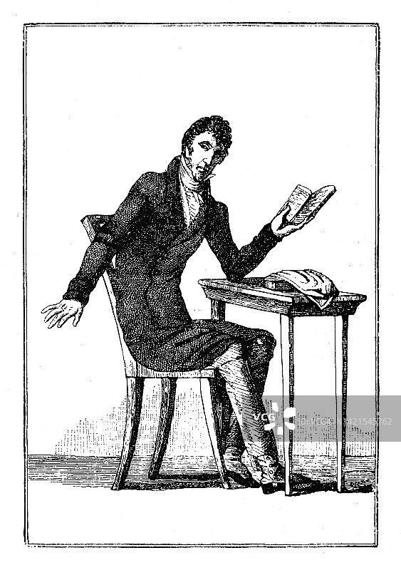 Friedrich Ludwig Zacharias Werner(1768年11月18日- 1823年1月17日)，德国诗人、剧作家、传教士图片素材