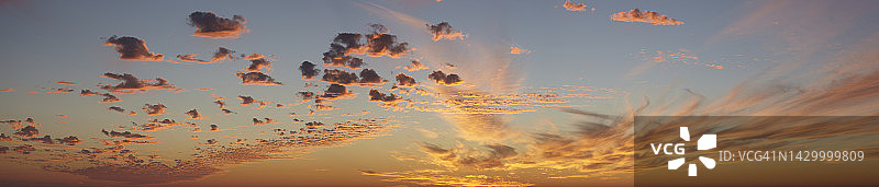 多云的天空日落图片素材