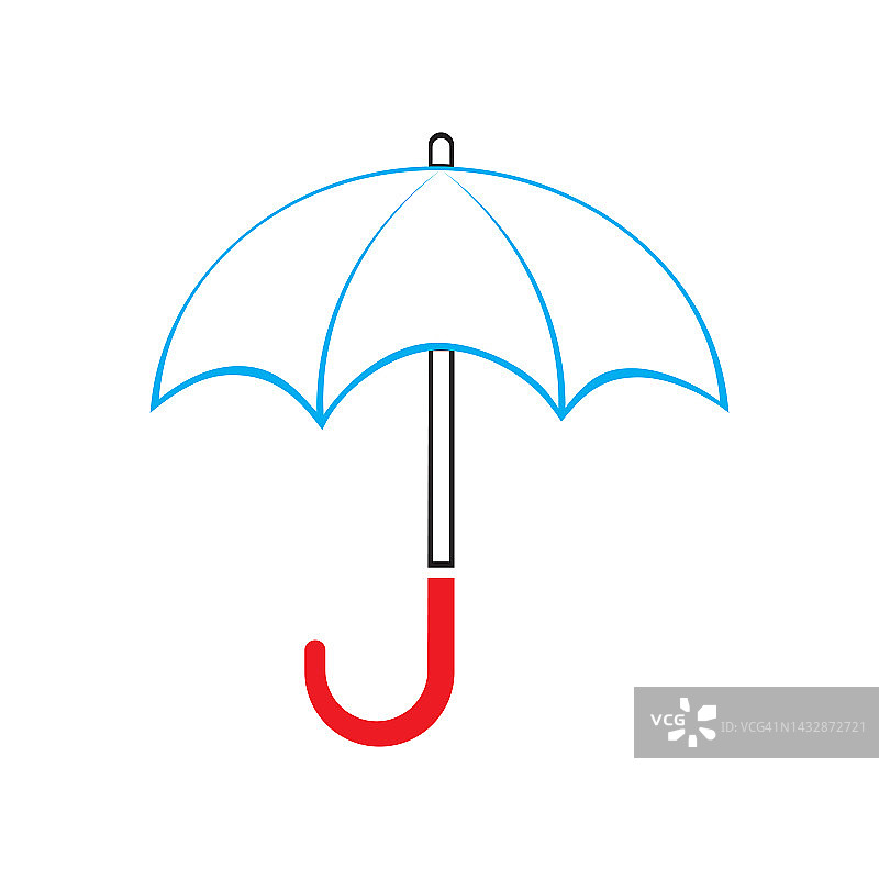 雨伞图标矢量插图模板设计图片素材