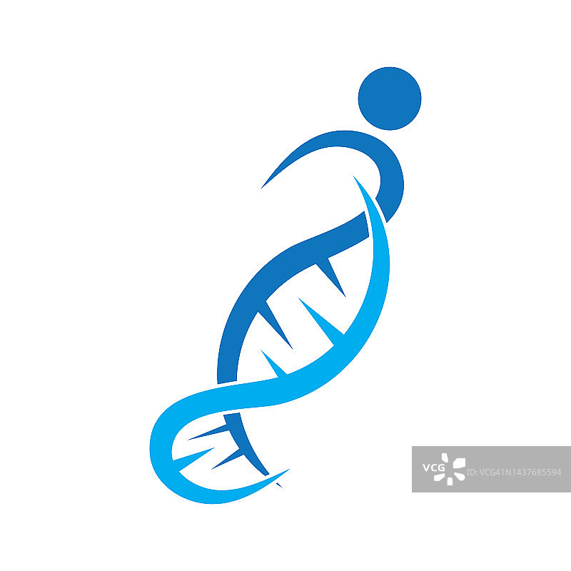 人类DNA标志图标设计矢量图片素材
