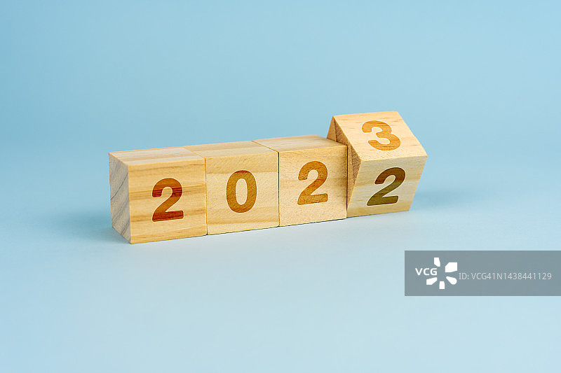 2023木版新年概念图片素材