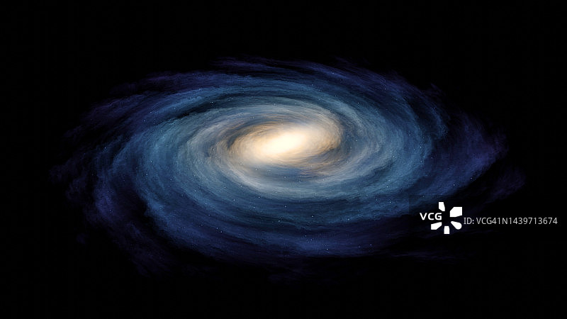 银河系，数十亿颗恒星和行星。英仙座-飞马座银河线，鲸鱼-鱼超星系团的综合体，一个局域星系群。三维渲染图片素材