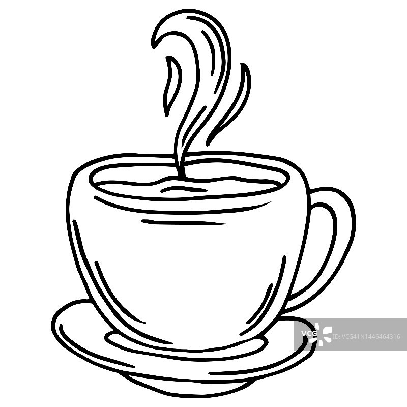 矢量草图插图-一杯咖啡图片素材