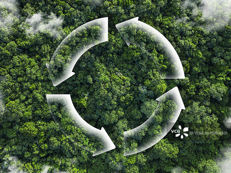 循环经济。为了更绿色的世界，废物回收和可持续管理。负责地处理塑胶废物及电子废物。循环经济与可持续经营。防止环境污染。图片素材