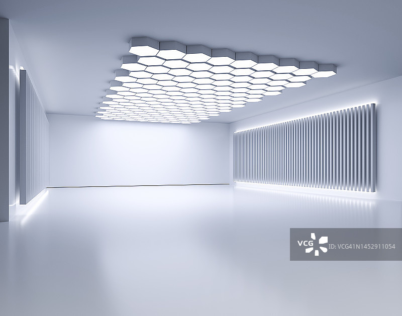 未来建筑内部三维效果图图片素材