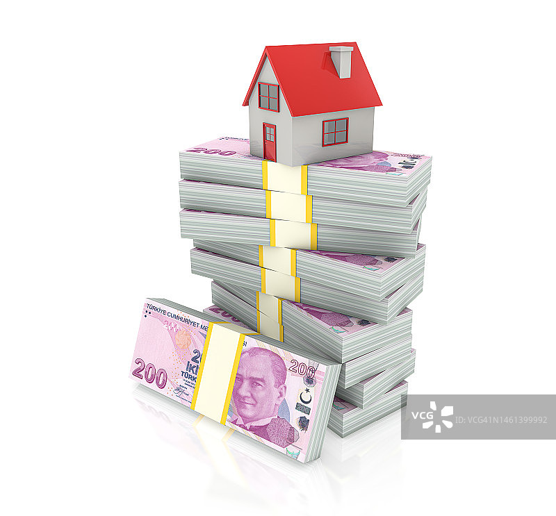 房屋抵押贷款，土耳其里拉图片素材