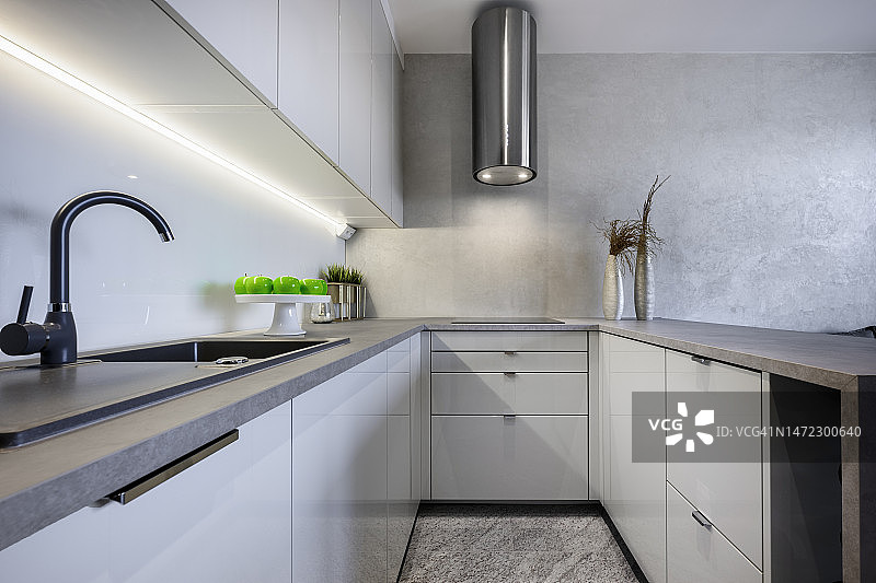 现代室内设计-开放式厨房图片素材
