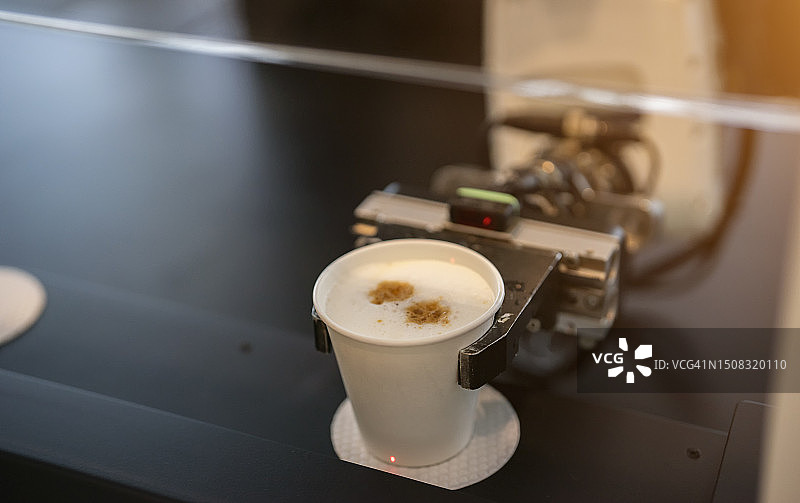 机器人手臂咖啡机图片素材