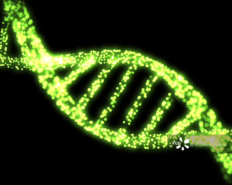 绿色的DNA螺旋图片素材