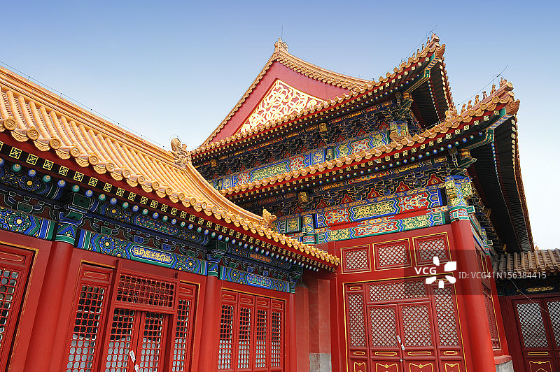 紫禁城(故宫)在北京，中国图片素材