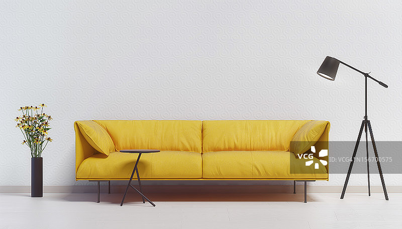 现代沙发和装饰布置图片素材