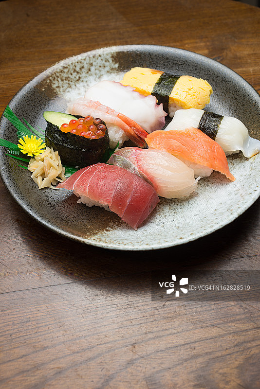 Many kinds of sushi (握り寿司)图片素材