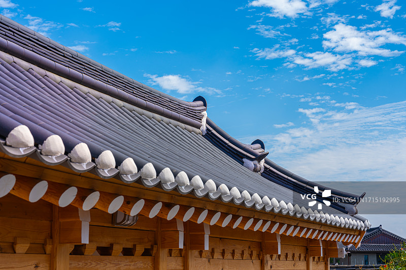 景福宫的传统韩国建筑图片素材